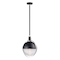 Maxim Lighting Axiom 1-Light 12.25" Wide Black / Satin Nickel Pendant Light 10080CLBKSN - alternate 1